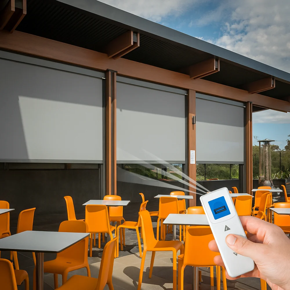 Commercial Motorized Outdoor Blinds