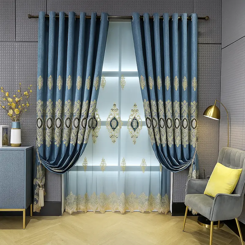 Jacquard Curtains Embossed Jacquard Curtains