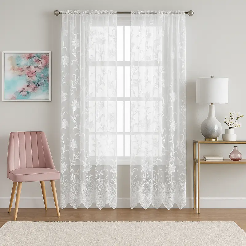 Floral Lace Curtains