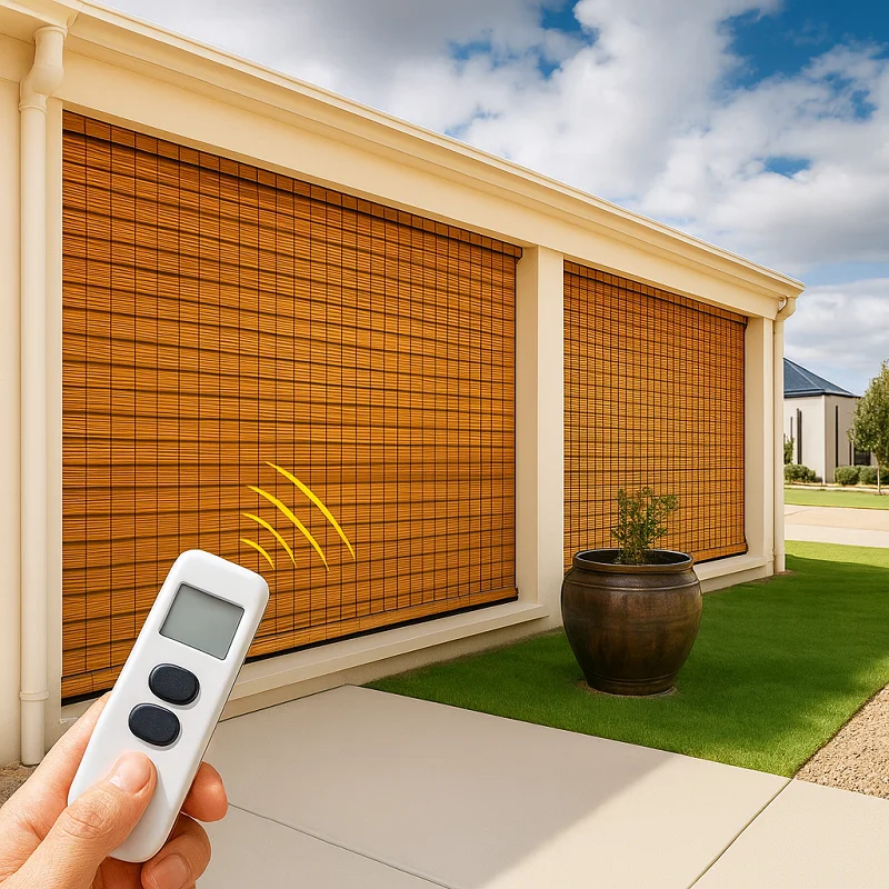 Motorized Bamboo Blinds