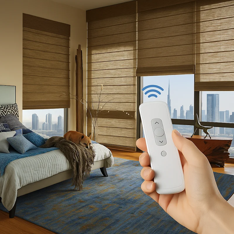 Motorized Bamboo Blinds Motorized Bamboo Blinds