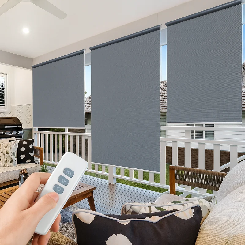 Motorized Roll Up Curtains Motorized Roll Up Curtains