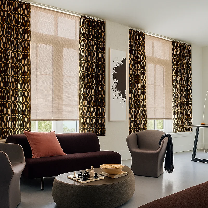 Patterned Ripple Fold Curtains Patterned Ripple Fold Curtains