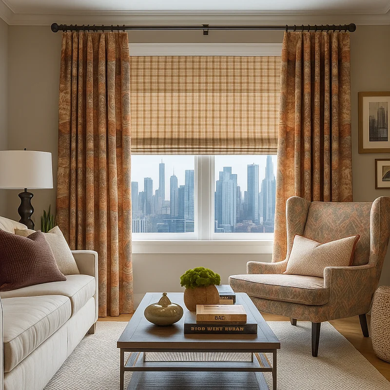 Patterned Roman Curtain Patterned Roman Curtain