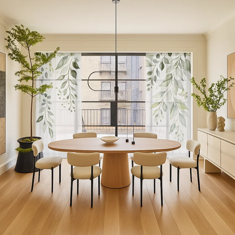 Printed Chiffon Curtains Printed Chiffon Curtains