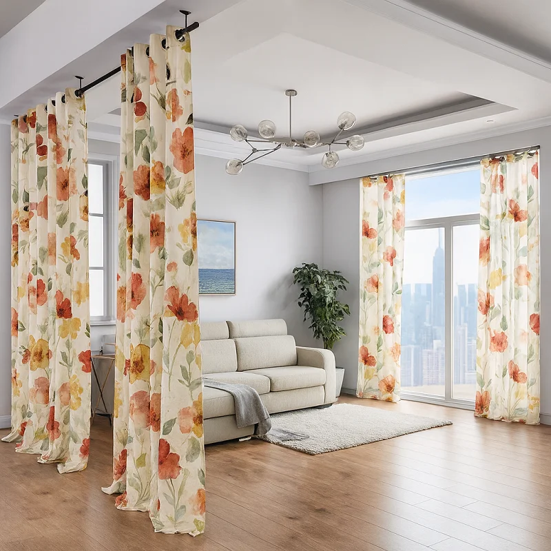 Printed Muslin Curtains Printed Muslin Curtains
