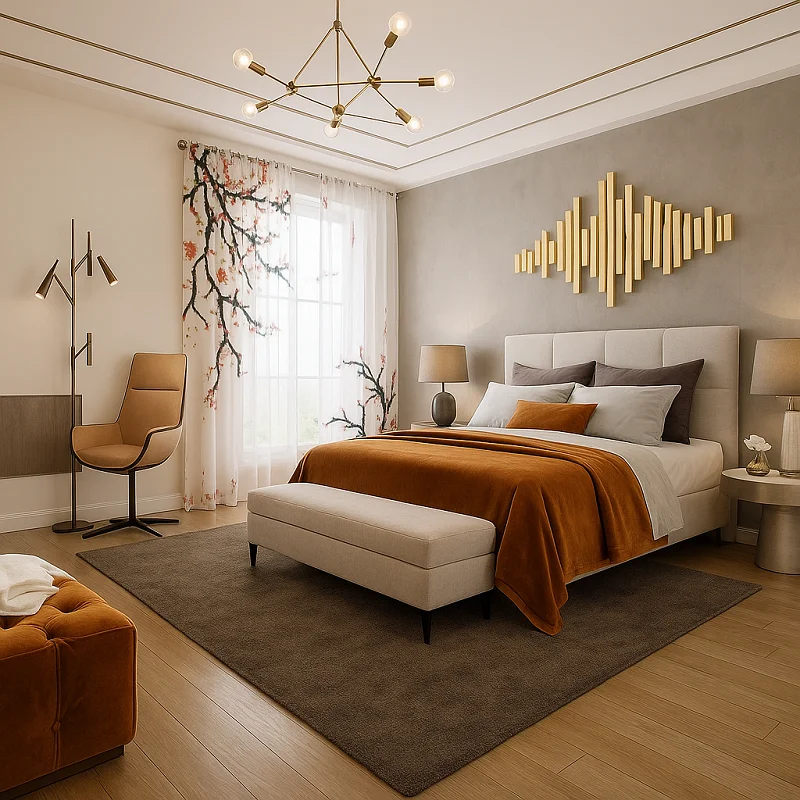 Printed Voile Curtain Printed Voile Curtain