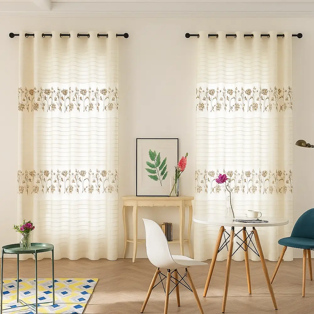 Embroidered Curtains Residential Embroidered Curtains