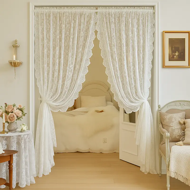 Scalloped Lace Curtains